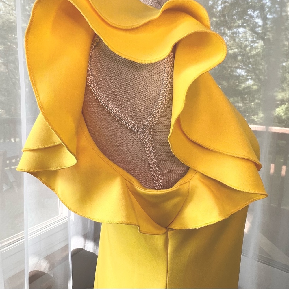 Tommy Hilfiger Scuba Crew Neck Flutter Ruffle Cap Sleeve Dress
Yellow Size 8 NWT - Picture 4 of 16